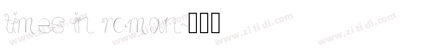 times in roman字体转换